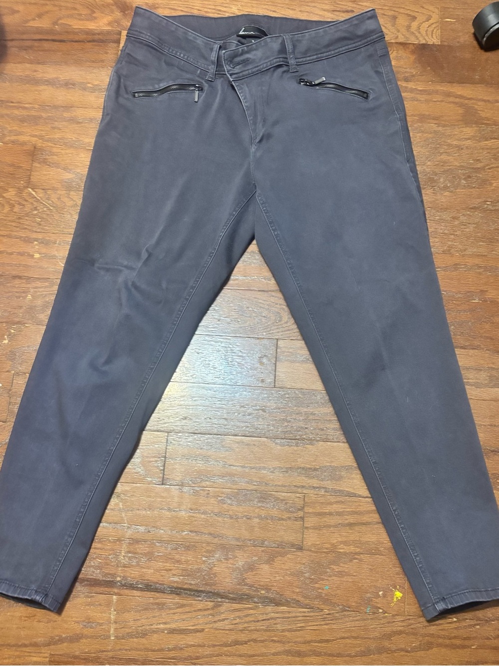 Lane Bryant Dark Navy Zip-Pocket Stretch Chinos